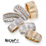 Big and bold wedding bands by Novell.