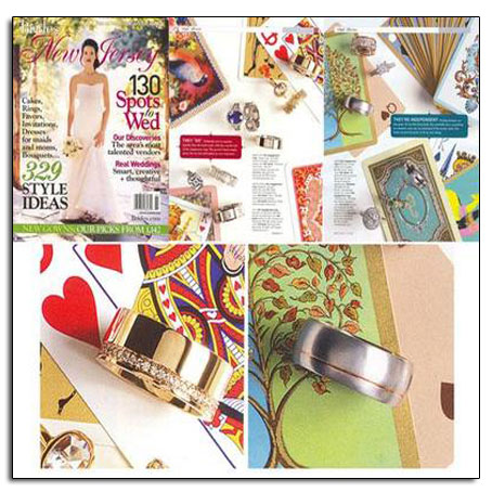 Max Squared wedding bands featured in Brides.
