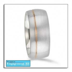 Gold wedding band from Novell's Max Squared Collection.