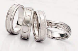 Platinum wedding bands by Novell.