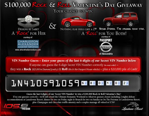 The $100,000 Valentine's Day giveaway.