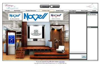 Novell wedding bands featured at an online bridal expo.