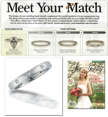 Platinum wedding ring featured in Brides regional editions