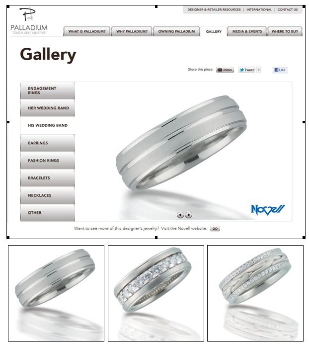 Palladium wedding bands.