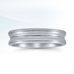 Concave wedding band
