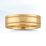 Yellow gold wedding band