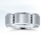 Black diamond wedding band