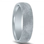 Wedding ring finish - rain mist