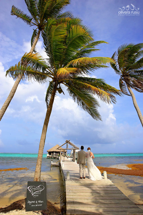 Beach wedding in Belize.