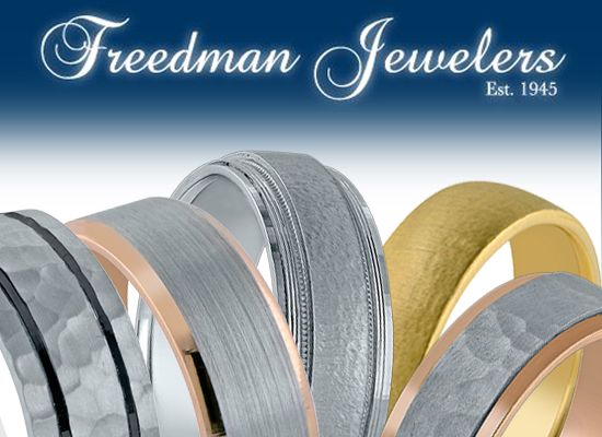 Novell wedding bands at Freedman Jewelers