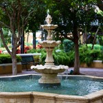 Water fountain at Harbour Village in Bonaire