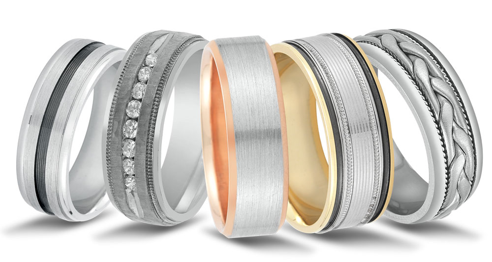Novell wedding bands featured at Diamonds Direct