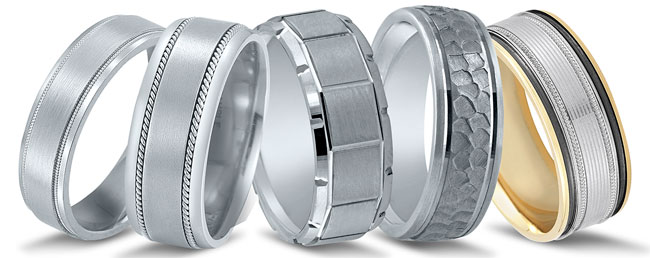 Wedding bands featured at Diamonds Direct in Austin.