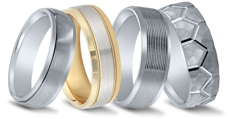 Assorted men's wedding bands