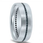 Black diamond wedding band