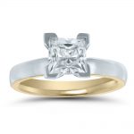 Inside-out engagement ring ET20295with yellow gold inside.