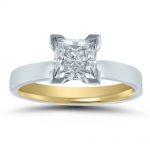 Inside-out engagement ring ET20297 with yellow gold inside.