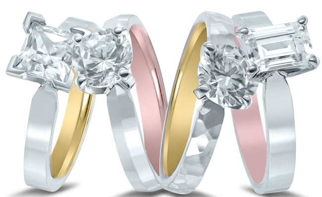 Inside out engagement rings by Novell