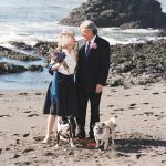 Married couple at the beach by Little River Inn