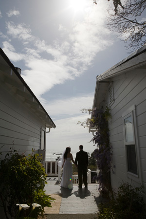 Outdoor wedding at Little River Inn