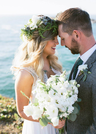 Just married couple at The Inn at Newport Ranch