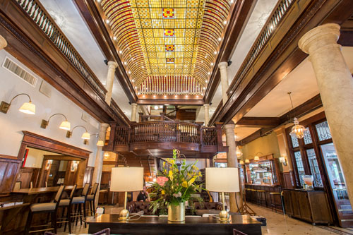 Hotel Boulderado - a scene from the lobby.