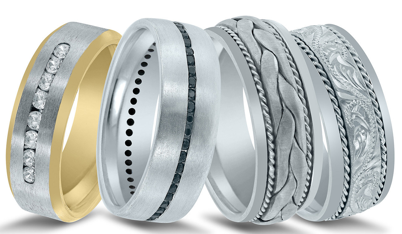Austin wedding bands - available at Diamonds Direct.