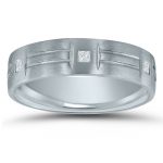 Platinum men's diamond wedding band - made better in America.