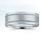 Platinum men's classic Novell wedding band - made better in America.