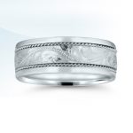 Platinum men's classic Novell wedding band - made better in America.