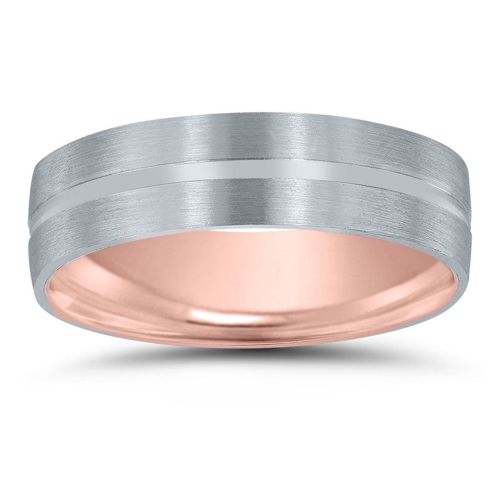 Cherry on Walnut With a Tapered Copper Band Men/'s Wedding Ring Women/'s Wedding Ring