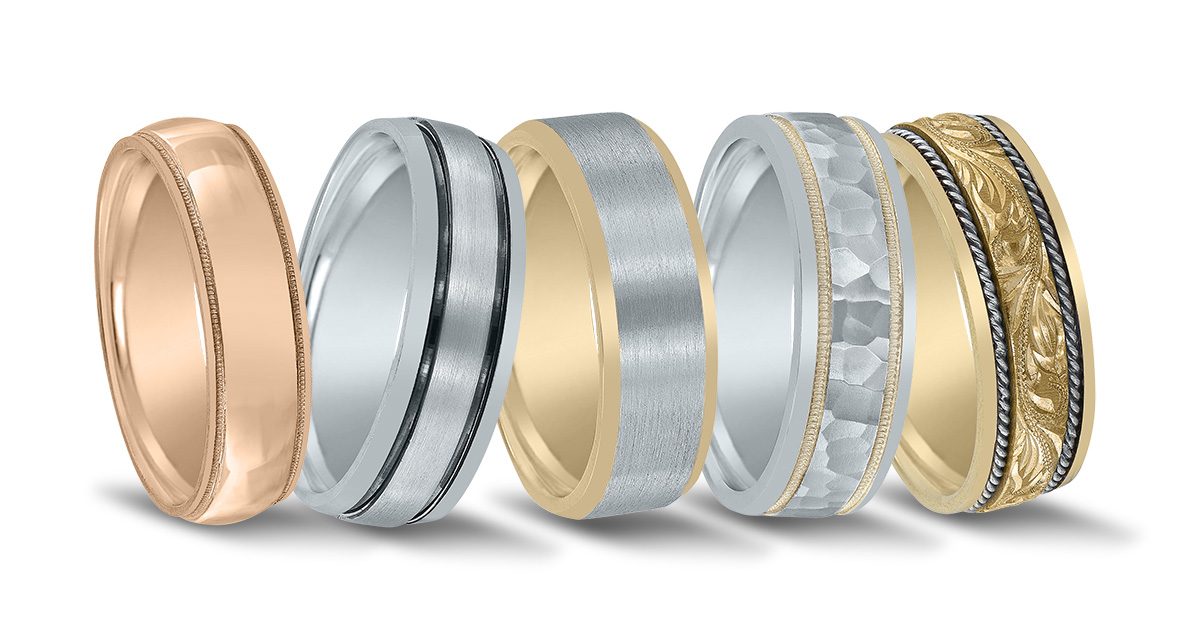 Barmakian Novell Men S Frosted Finish Wedding Rings Barmakian Jewelers