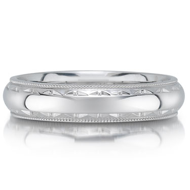 The C1700 5GW is a hand chaste wedding band that is 5mm wide 