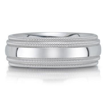 The C2954 6GW is a hand chaste wedding band that is 6mm wide 