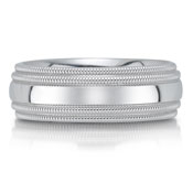 C2954/6GW wedding band - 6mm - pictured in white gold, but can be made in platinum or palladium.