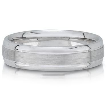 Men's Wedding Bands Â» Carved Â» 14KT White Gold