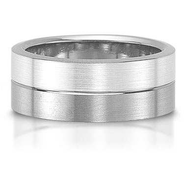 The C75601-8GG is a titanium and sterling silver combination wedding band.