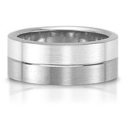 The C75601-8GG is a titanium and sterling silver combination wedding band.