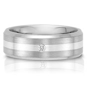 The C75606-7GGA is a titanium wedding band with a 0.06 carat round brilliant cut dia.