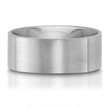 C75611-9G - The C75611-9G is a square titanium wedding band that has satin finish. This wedding band
