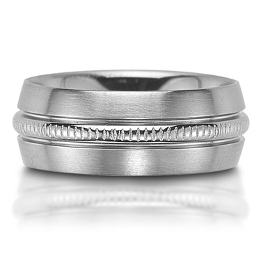 The C75707-8G is a titanium wedding band that is 8mm wide,