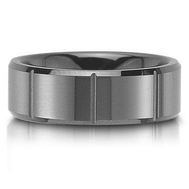 The C75801-8GC is a black cermaic wedding band that is 8mm wide.
