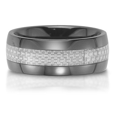 The C75802-8GC is a black cermaic wedding band that is 8mm wide.
