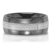 The C75802-8GC is a black cermaic wedding band that is 8mm wide.