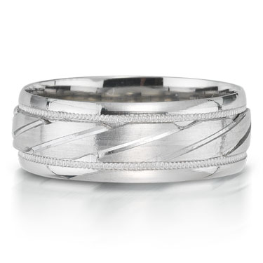 Men's Wedding Bands Â» Carved Â» Platinum and palladium