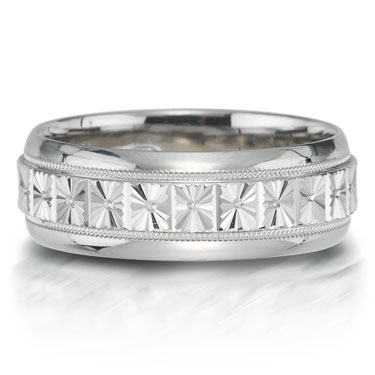  X2005-7GQP is a unique platinum-palladium combination wedding band that is 7mm wide.