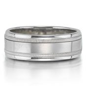  X2007-7GQP is a platinum-palladium combination wedding band that is 7mm wide.