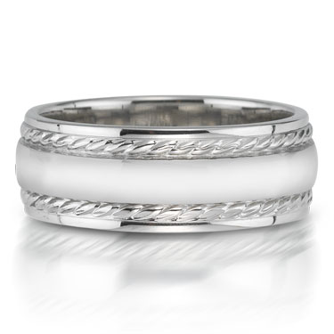 Men's Wedding Bands Â» Carved Â» Platinum and palladium