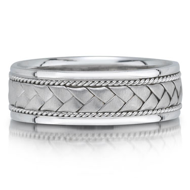 X4245/7GW is a braided wedding band that is 6mm wide.