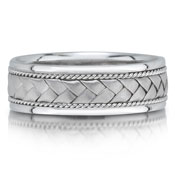 X4245/7GW is a braided wedding band that is 6mm wide.